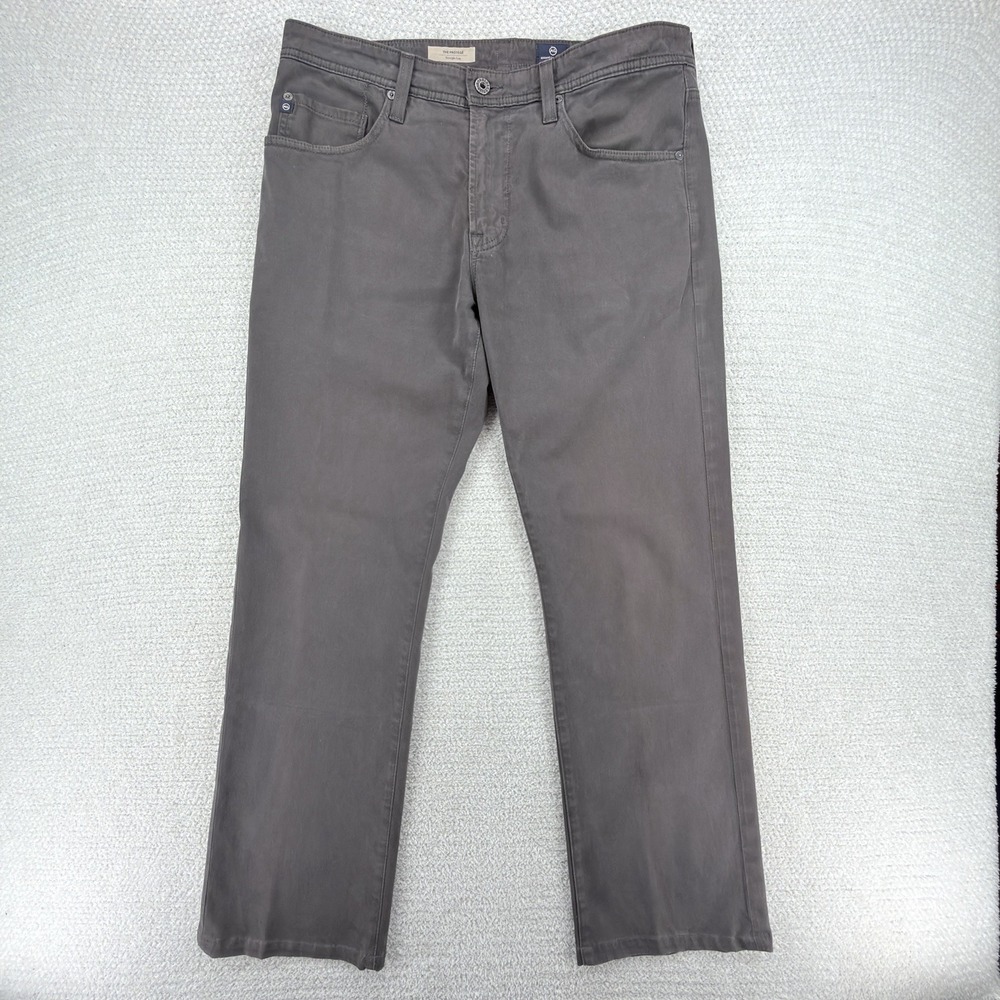 AG Adriano Goldschmied Protege Jeans Mens 34 Gray Straight Leg 30 Inseam USA